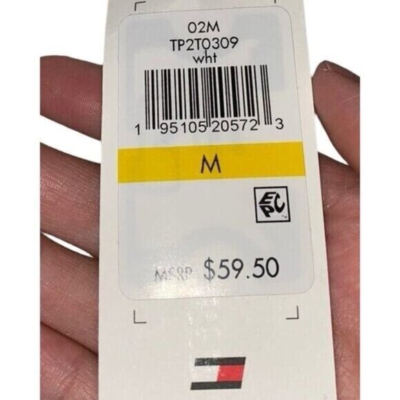 Tommy Hilfiger White Breathable Athletic Hoodie Top Size M - Picture 9 of 14